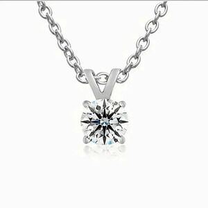 1/4 Carat Lab-Grown Diamond Solitaire Necklace In Sterling Silver 18" chain